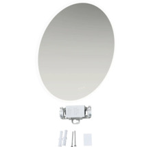 Oválne zrkadlo do kúpeľne s montážnym materiálom
