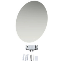 Oválne zrkadlo s montážnym materiálom