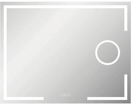 Zrkadlo s osvetlením form&style KIRIBATI s dotykovým senzorom s ochranou proti zahmlievaniu IP 44 Obdĺžnikové zrkadlo s LED rámom a dotykovým senzorom