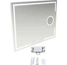 Obdĺžnikové zrkadlo s LED osvetlením a montážnym príslušenstvom