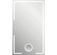 Obdĺžnikové zrkadlo s LED osvetlením a dotykovým senzorom