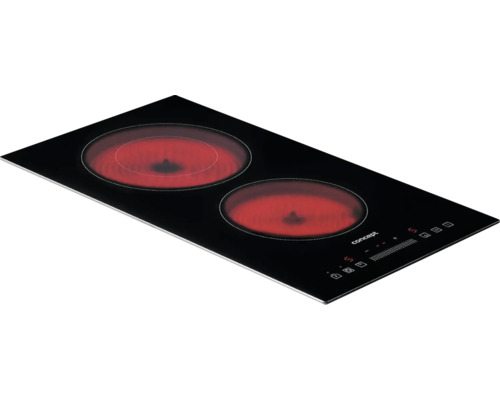 Čierna varná doska s dvoma varnými zónami