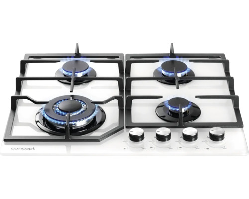 Plynová varná doska Concept so štyrmi horákmi a ovládacími gombíkmi