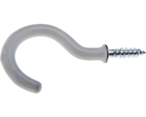 Hák s podložkou 40, povynilovaný, 5ks Skrutkovací hák z kovu