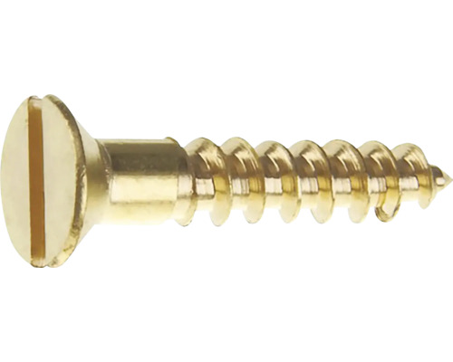 Skrutka do dreva 2,5x16 DRÁŽKA, zapustená hlava, mosadz, 15ks Kovový skrutka s drážkou