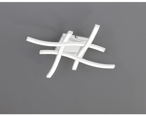 Biele LED stropné svietidlo so zakrivenými prvkami