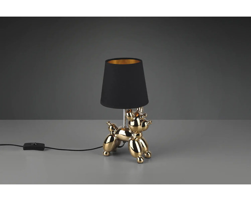 Dekoratívna stolná lampa v tvare psa s tienidlom