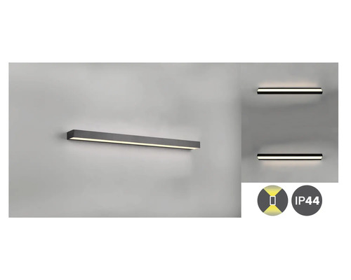 Obdĺžnikové nástenné svietidlo s ochranou IP44