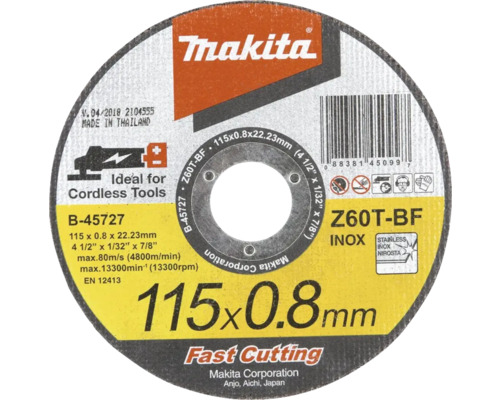 Rezný kotúč Makita, 115 x 0,8 mm, vhodný pre akumulátorové náradie