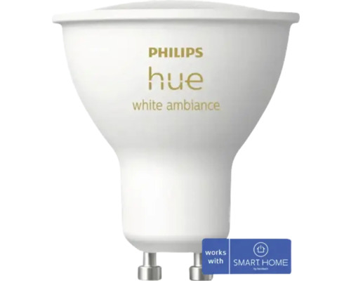 LED žiarovka Philips HUE 8720169229976 White GU10 4,2 W 250lm stmievateľná - kompatibilná so SMART HOME by hornbach Žiarovka Philips Hue White Ambiance