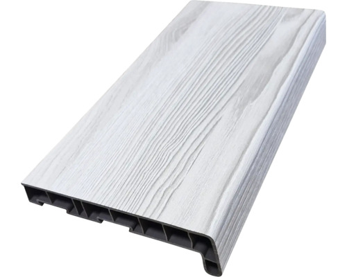 Parapet na mieru PVC vnútorný s nosom Riberia Ash Cream 20052006 17/40x150 mm, dĺžka na prianie 500-3000 mm