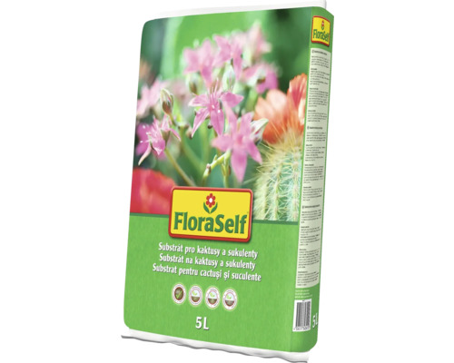 FloraSelf substrát pre kaktusy a sukulenty, 5 litrov