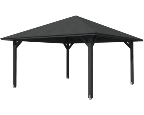 Pavilón s dreveným rámom a strechou