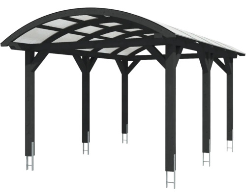 Drevený carport s polykarbonátovou strechou