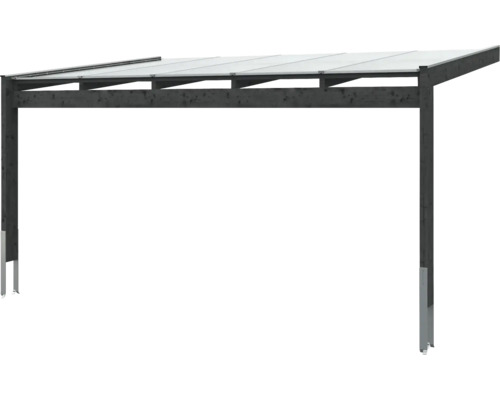 Drevený prístrešok pre auto s priehľadnou strechou