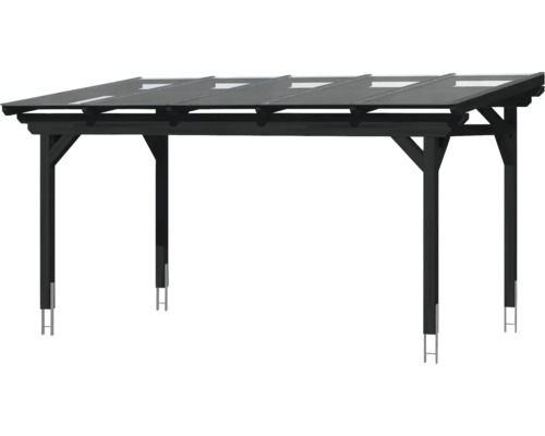 Drevený prístrešok pre auto s plochou strechou na vonkajšie použitie