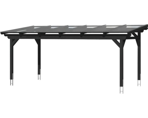 Drevený prístrešok pre auto s plochou strechou pre vonkajšie použitie