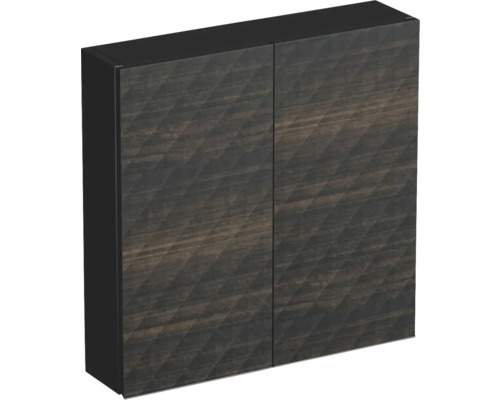 Závesná skrinka Intedoor TRENTA čiernohnedá 60 x 60 x 15 cm TRE HZ 60x15 2D B LR29