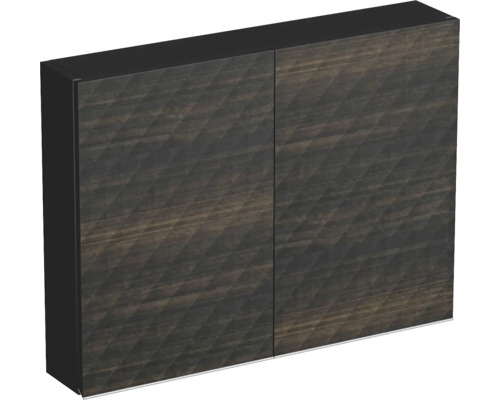 Závesná skrinka Intedoor TRENTA čiernohnedá 80 x 60 x 15 cm TRE HZ 80x15 2D S LR29