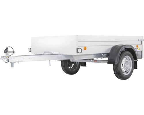 Príves s jednou nápravou a bielou nadstavbou