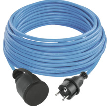 Modrý predlžovací kábel so zástrčkou a spojkou