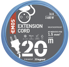 Predlžovací kábel EMOS, 20 metrov, odolný voči poveternostným vplyvom