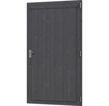 Drevené dvere do záhradného domčeka s kovaním