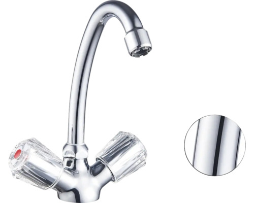 Kuchynská batéria s dvoma kohútikmi