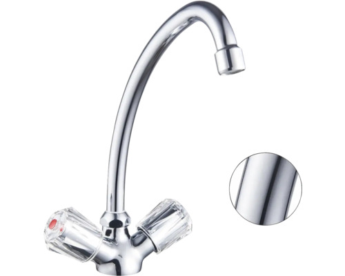 Kuchynská batéria s dvomi kohútikmi