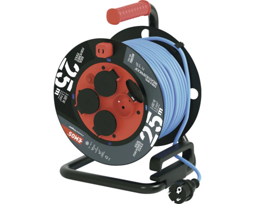 Predlžovací káblový bubon s 25 metrami kábla a štyrmi zásuvkami