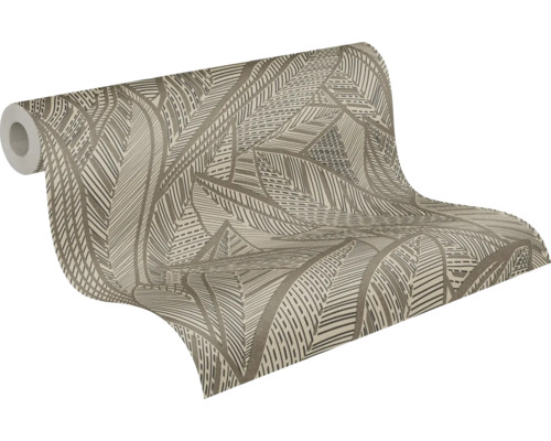 Rolka tapety s listovým vzorom