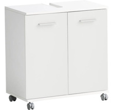 Skrinka pod umývadlo s dvomi dvierkami a kolieskami