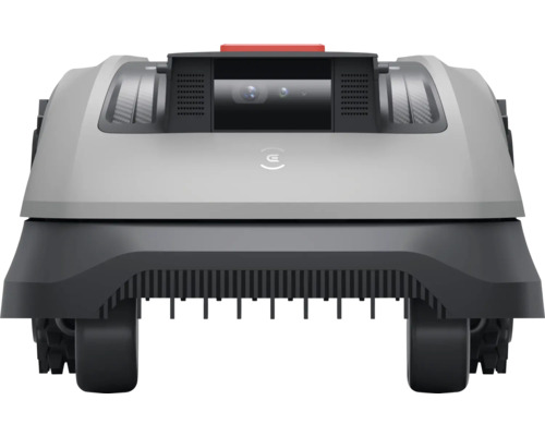 Pohľad zozadu na robotickú kosačku