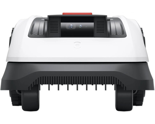 Pohľad zozadu na robotickú kosačku