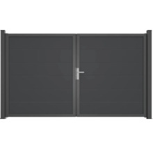 Dvojkrídlová brána z hliníka s kľučkou