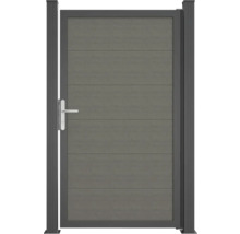 Hliníková záhradná bránka s vodorovnými panelmi a rúčkou