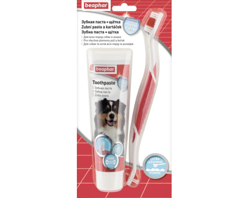 Beaphar zubná pasta a kefka pre psov a mačky