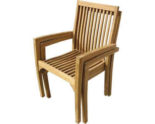 Drevená záhradná stolička s opierkami na ruky