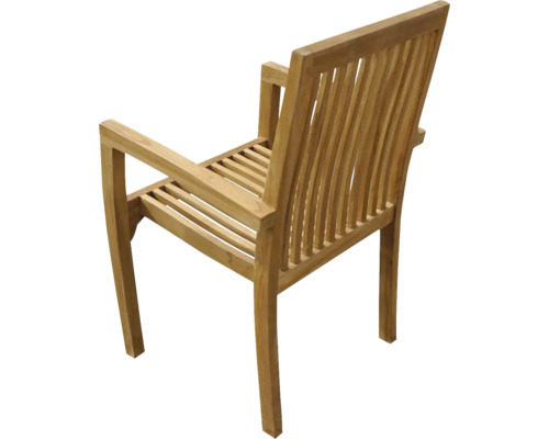 Záhradná stolička z dreva s opierkou na ruky