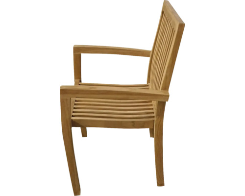 Záhradná stolička z teakového dreva s podrúčkami