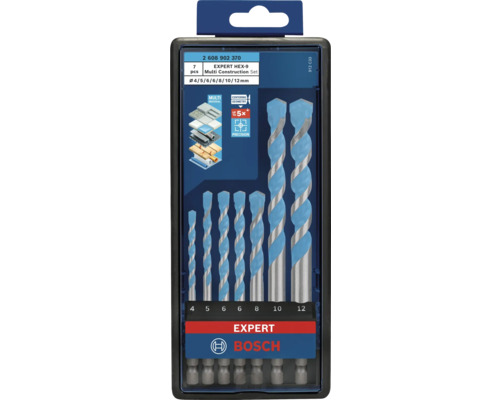 Sada vrtákov Bosch Expert Multi Construction Ø 4,-12 mm HEX-9, 7 dielov
2608902370 Sada siedmich vrtákov Bosch Expert HEX-9 Multi Construction