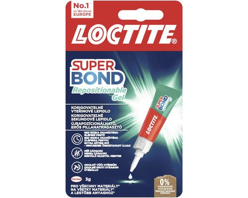 Sekundové lepidlo Loctite SuperBond Repositionable Gel 3 g Loctite Super Bond repositionovateľné gélové lepidlo