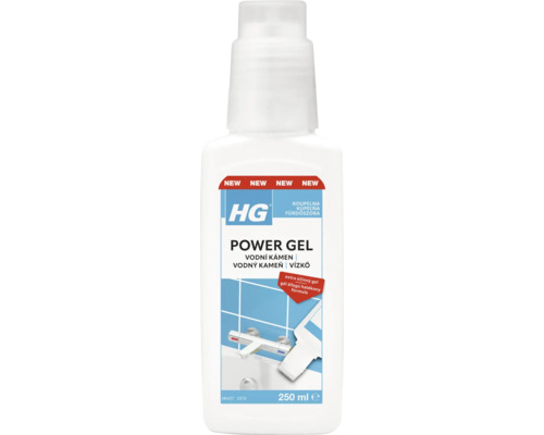 Čistič HG Power gél na vodný kameň s aplikátorom, 250 ml HG Power Gel proti vodnému kameňu v 250-mililitrovej fľaši