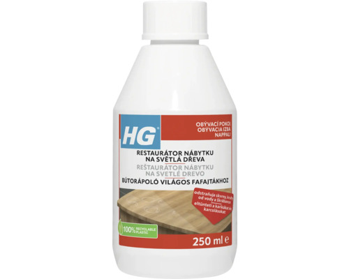 Reštaurátor nábytku HG pre svetlé druhy dreva 250 ml HG Leštidlo na nábytok pre svetlé drevá, 250 ml