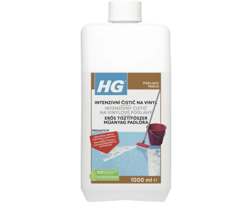Čistiaci prostriedok HG na podlahy z umelých materiálov intenzívny 1 l HG Intenzívny čistič na vinylové podlahy, 1000 ml