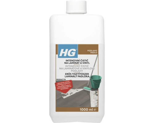 HG intenzívny čistič pre laminátové plávajúce podlahy 1 l HG intenzívny čistič na laminát a vinyl v 1000 ml fľaši