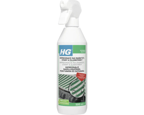 Impregnácia pre slnečníky a markízy HG vodotesná 500 ml HG Impregnácia na markízy, stany a slnečníky v 500 ml spreji