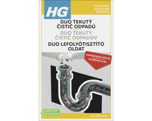 Tekutý čistič odpadov HG duo 2x500 ml