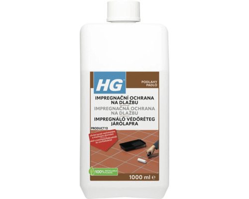 HG impregnácia pre ochranný priestor na dlažbu 1 l HG impregnačná ochrana na dlažbu, 1000 ml fľaša