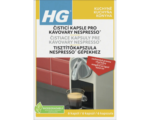 Čistiace kapsule HG pre kávovary Nespresso 6 ks